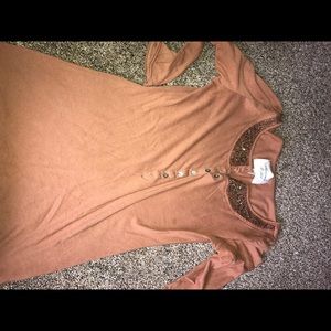 Abercrombie & Fitch brown shirt sz L